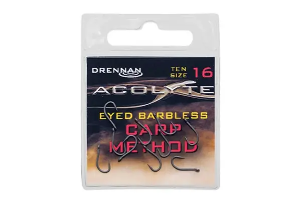 Drennan háčky Acolyte Carp Method Barbless vel.16