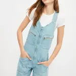Trendyol Blue Pocket Detailed Zipper Denim Overalls