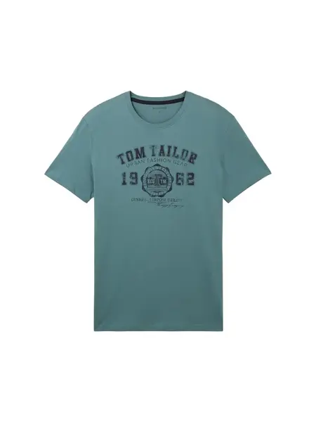 TOM TAILOR Tričko  tmavozelená / čierna