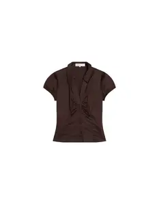Bershka Blúzka 'CAMISA  ESPALDA'  hnedá