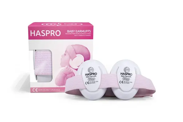 HASPRO Hearing Protection BABY sluchátka na uši, 0m+, růžová