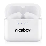 Niceboy Bezdrátová sluchátka do uší Podsie 4 White