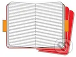 Moleskine - sada 3 stredných linajkových notesov (červená väzba)