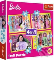 Puzzle Veselý svět Barbie 4v1 ((35,48,54,70 dílků)) - puzzle z kategorie 15 - 60 dílků