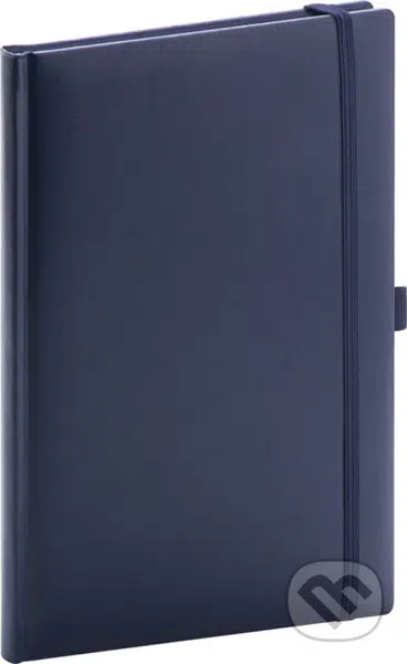 NOTIQUE Notes Balacron - tmavomodrý, bodkovaný (s gumičkou a pútkom na ceruzku)