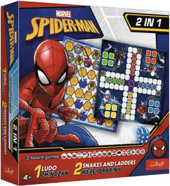 Trefl Spiderman, 2v1: Člověče, nezlob se a Hadi a žebříky