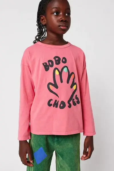Detská bavlnená košeľa s dlhým rukávom Bobo Choses High Five