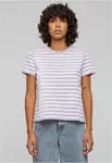 Women's basic striped t-shirt white/purple