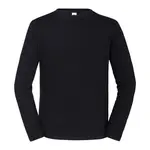 Čierne ikonické tričko 195 Ringspun Premium Fruit of the Loom