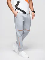 Ombre Men's sweatpants with contrast stitching - grey melange