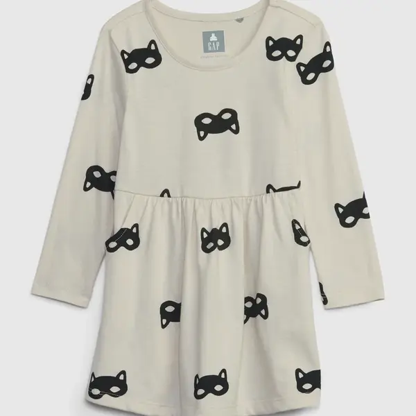 Béžové dievčenské vzorované šaty GAP