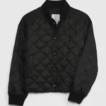 Čierna dievčenská prešívaná bunda Gap