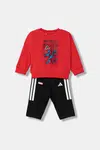 Detská tepláková súprava adidas Marvel červená farba, JV7371