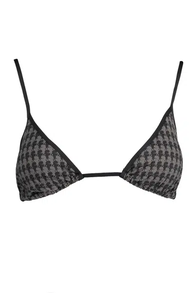 KARL LAGERFELD BEACHWEAR SWIMSUIT PARTS ABOVE WOMAN BLACK