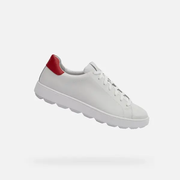 White men's sneakers Geox Spherica Ecub-1 - Men's