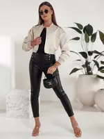 Dámske čierne kožené nohavice SKINLOVE