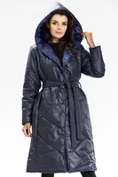 Awama Woman's Coat A686 Navy Blue