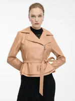 Light brown women's faux leather jacket ORSAY - Women's