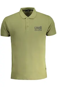 Pánske zelené polo tričko Cavalli Class