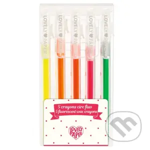 Mechanické voskovky, neónové farby, 5 ks