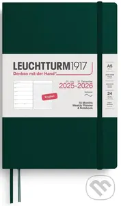 Weekly Planner & Notebook 2026 Medium (A5) 18 Months Forest Green,Weekly Planner & Notebook 2026 Medium (A5) 18 Months Forest Green