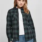 Ladies Turnup Checked Flanell Shirt jasper/black