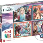 4in1 Frozen - puzzle z kategorie 15 - 60 dílků
