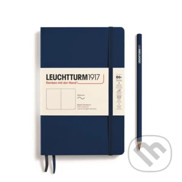 Leuchtturm1917 Zápisník Navy Softcover B6+ čistý