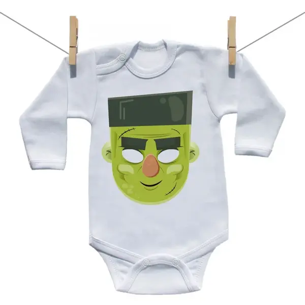 Boodyy Body s dlhým rukávom Halloween maska 62 (2-4 mesiace)