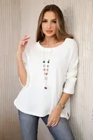 Kesi Włoski Halenka s náhrdelníkem ecru