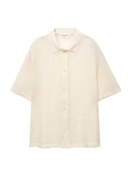 Pull&Bear Košeľa  biela ako vlna