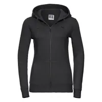 Black women's sweatshirt with hood and zipper Authentic Russell