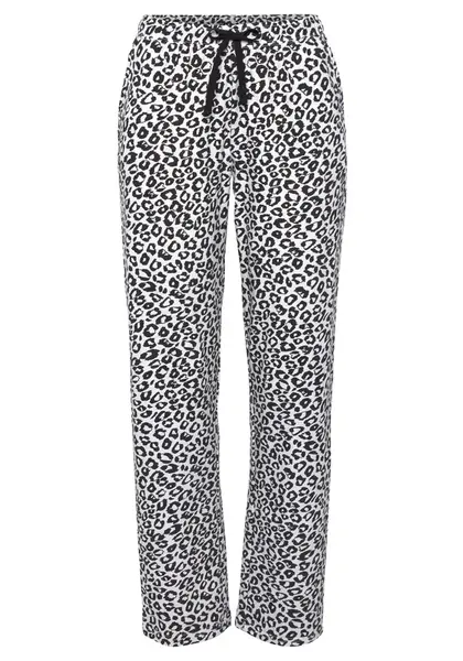 VIVANCE Pyžamové nohavice  čierna / biela