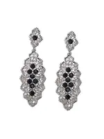 SOHI Náušnice ' Antoinette '  čierna / strieborná