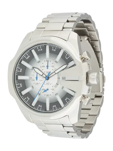 DIESEL Analógové hodinky 'MEGA CHIEF'  čierna / strieborná