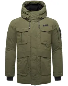 STONE HARBOUR Zimná bunda 'Edriik XX'  tmavozelená