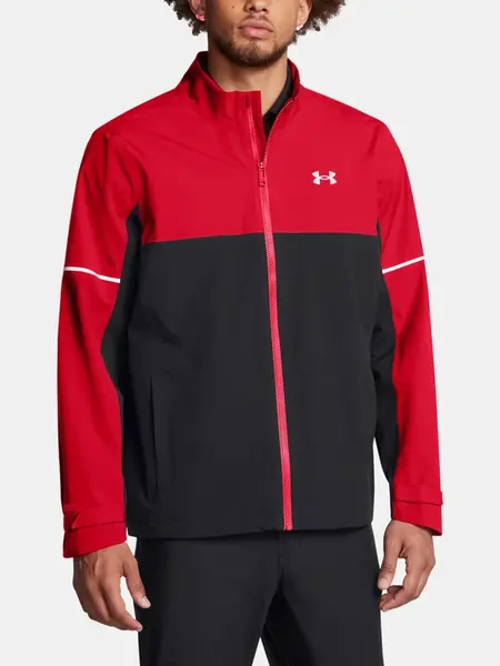 Pánská bunda Under Armour DRIVE RAIN JACKET-RED - Pánské