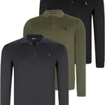 TROJITÁ SADA V4007 DEWBERRY PÁNSKÁ MIKINA - ČERNÁ - NÁMOŘNICKÁ MODRÁ - KHAKI