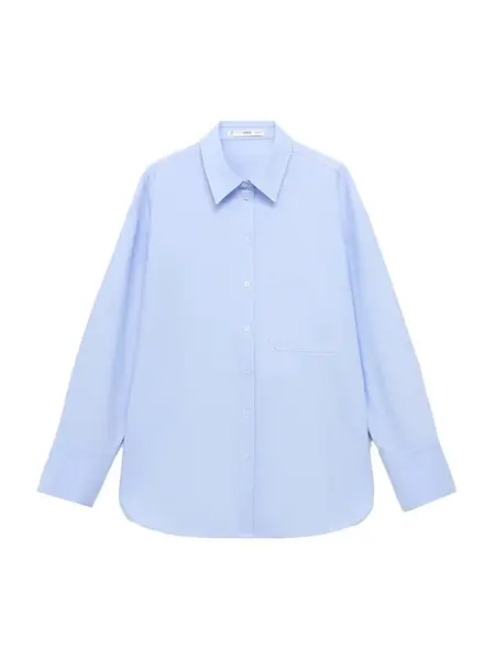 MANGO Blúzka 'JUANY'  modrosivá