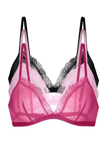 Dorina Podprsenka 'MISHA'  ružová / tmavoružová / čierna