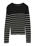VERO MODA Sveter 'VMGIZELLE'  čierna / biela