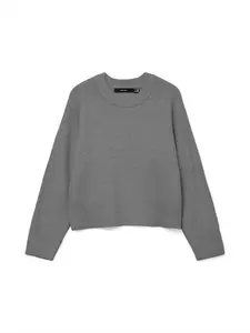 VERO MODA Sveter 'VMBang'  sivá melírovaná
