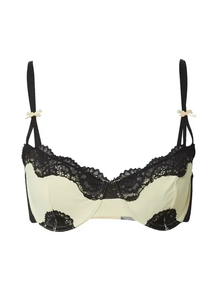 WILD LOVERS Podprsenka 'SIERRA'  pastelovo žltá / čierna