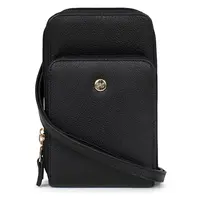 Dámska kožená kabelka na mobil a doklady Hexagona Inga - čierna