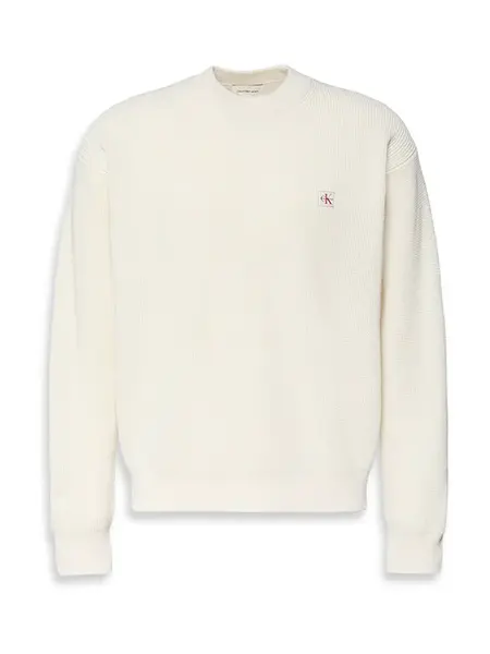 Calvin Klein Jeans Sveter  krémová / červená