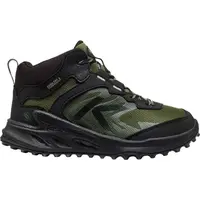 Keen ZIONIC MID WP YOUTH Detská outdoorová obuv, khaki, veľkosť 37