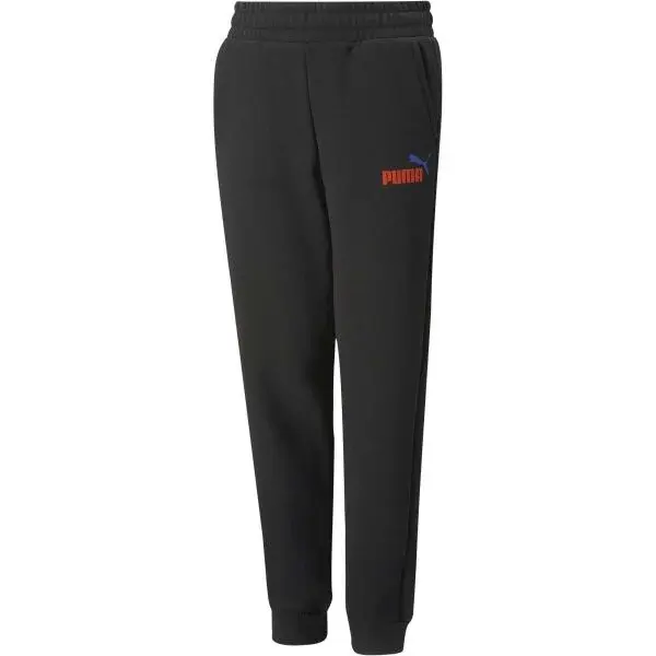 Puma ESS + 2 COL LOGO PANTS FL B Chlapčenské tepláky, čierna, veľkosť