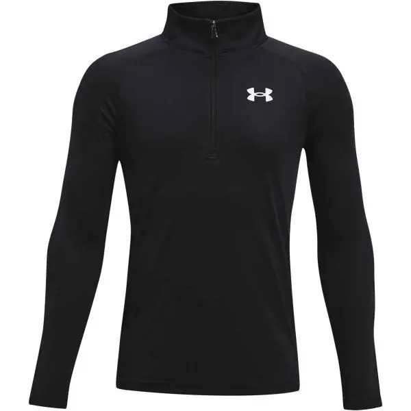 Under Armour TECH 2.0 1/2 ZIP Chlapecké triko s dlouhým rukávem, černá, velikost XL