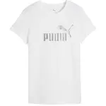 Puma ESSENTIALS METALLIC NO.1 LOGO TEE Dámské triko, bílá, velikost