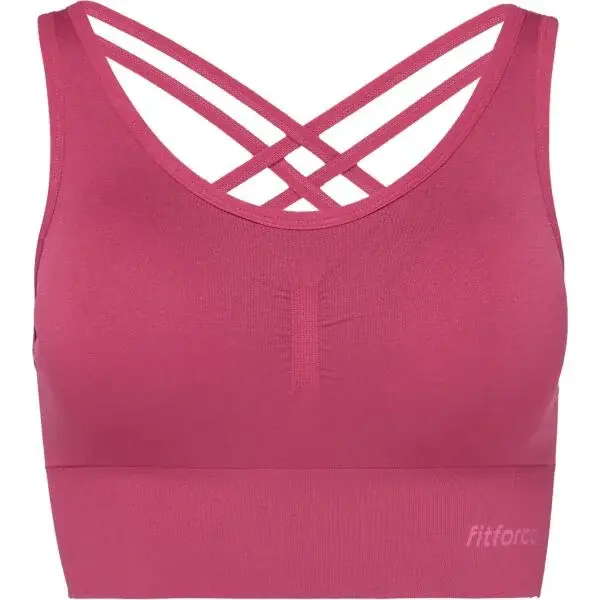 Fitforce YANKA Dámská bezešvá podprsenka, vínová, velikost